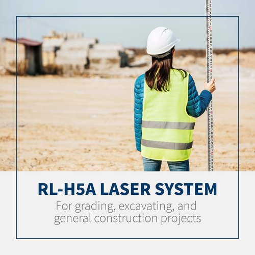 Topcon RL-H5A Laser Transit Leveler Kit - LS-80X Rotary Laser Receiver with Rod Bracket - 36-60in Precision Level 360 Laser Tripod - 13ft Fiber Rod Level Tool with Tenth Increments for Construction
