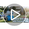 Blue 1.5HP Shallow Well Pump with Pressure Tank, 1340GPH, Automatic Irrigation Water Booster System