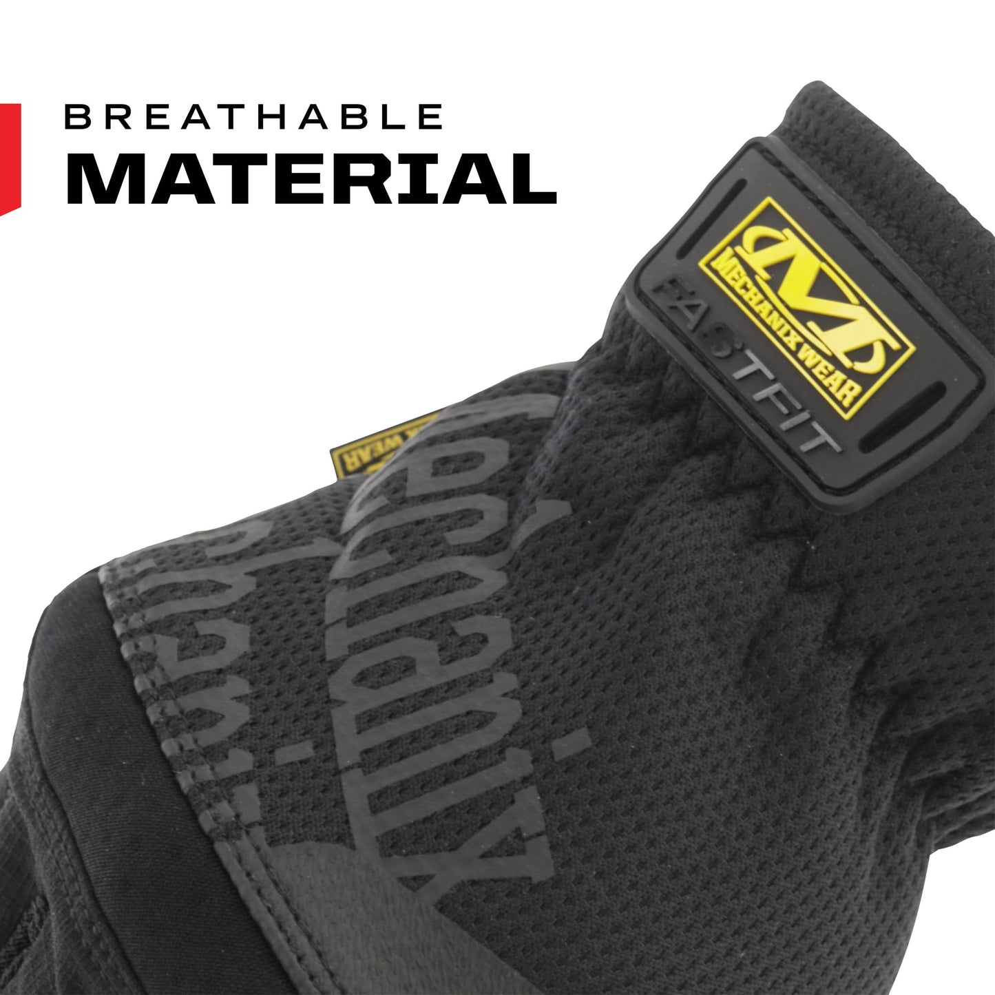 Mechanix Wear FastFit Work Gloves - Anti-Slip & Abrasion Resistant Heavy Duty Gloves - Touchscreen Compatible - Vibration Damping - Multipurpose Use - Large - Black