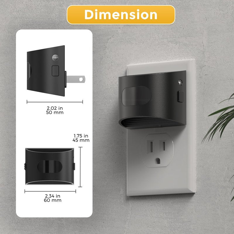 L LOHAS LED Night Light with Motion Sensor & Dusk to Dawn Sensor, Night Lights Plug into Wall with 30-100lm Adjustable Brightness, Dimmable Night Light for Bathroom Hallway, 1600K Amber, 4 Pack