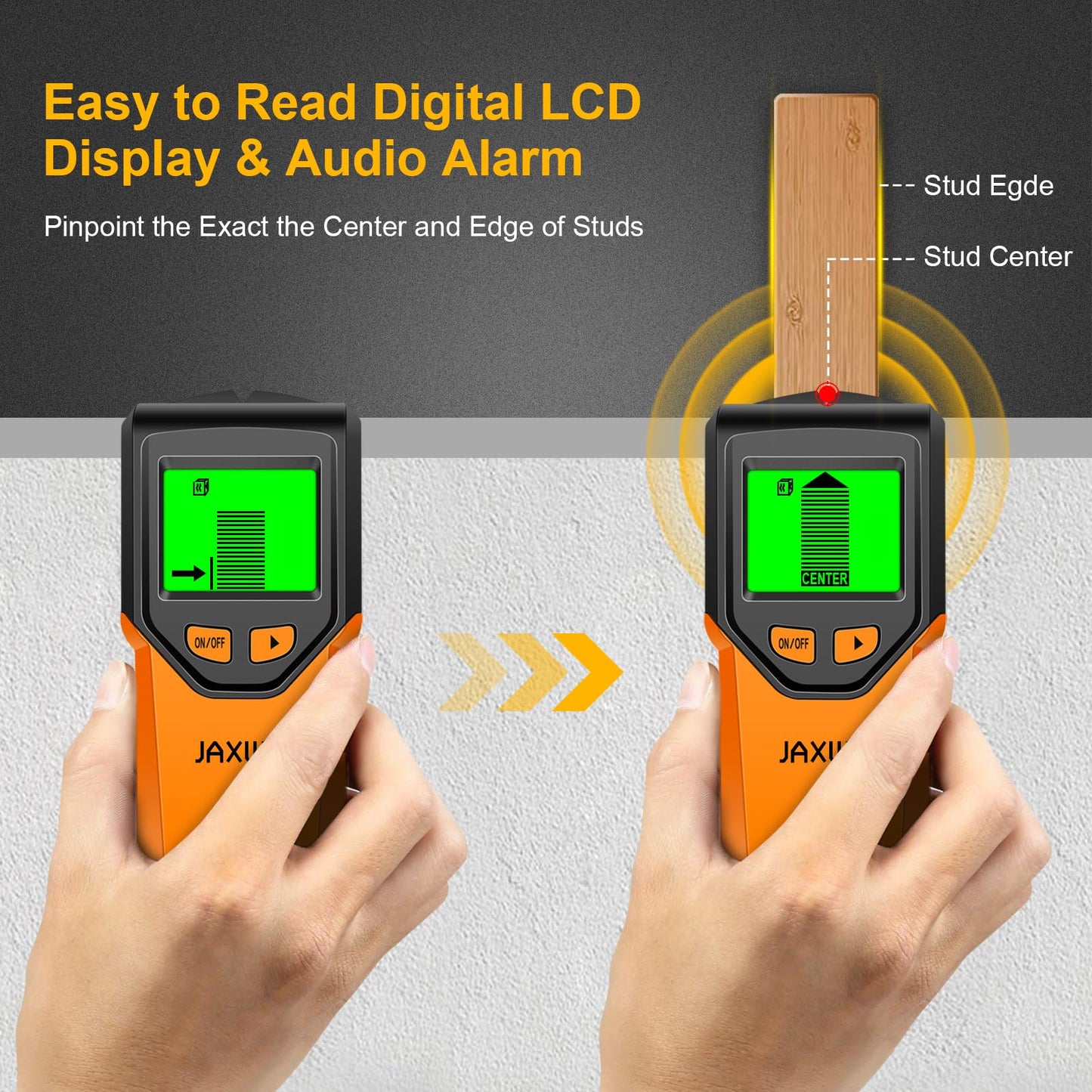 Stud Finder Wall Scanner - 5 in 1 Stud Finder Tool, Stud Detector Beam Finders for the Center and Edge of Wood AC Wire Metal Studs Joist
