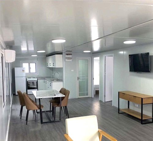SAA Tiny Expandable Prefab Home - 1 Bath, 2 Rooms, 1 Kitchen - Foldable, Portable, Modular Guest House - 19 x 20 FT