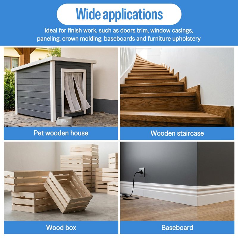 meite 16 Gauge 20 Degree Angled Finish Nails 1-1/4 Inch Galvanized Rust-Proof Finishing Nails for Electric or Pneumatic Finish Nailer - Cabinet Crown Baseboard Trim & Molding (24,000 PCS)