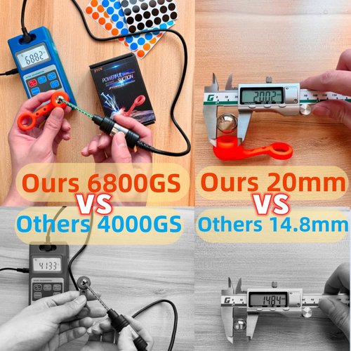 JFYOW Magnetic Stud Finder with 20mm Stud Ball 6800Gs Magnetic Power, Detects Metal Through 3/4" Drywall (1Pcs Orange)