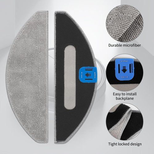 8 Pcs Replacement Mop Pads Compatible with iRobot Roomba Combo i5/i5+/j5/j5+ Robot Vacuum and Mop, Washable Reusable Microfiber Cleaning Cloths for Hard Floors