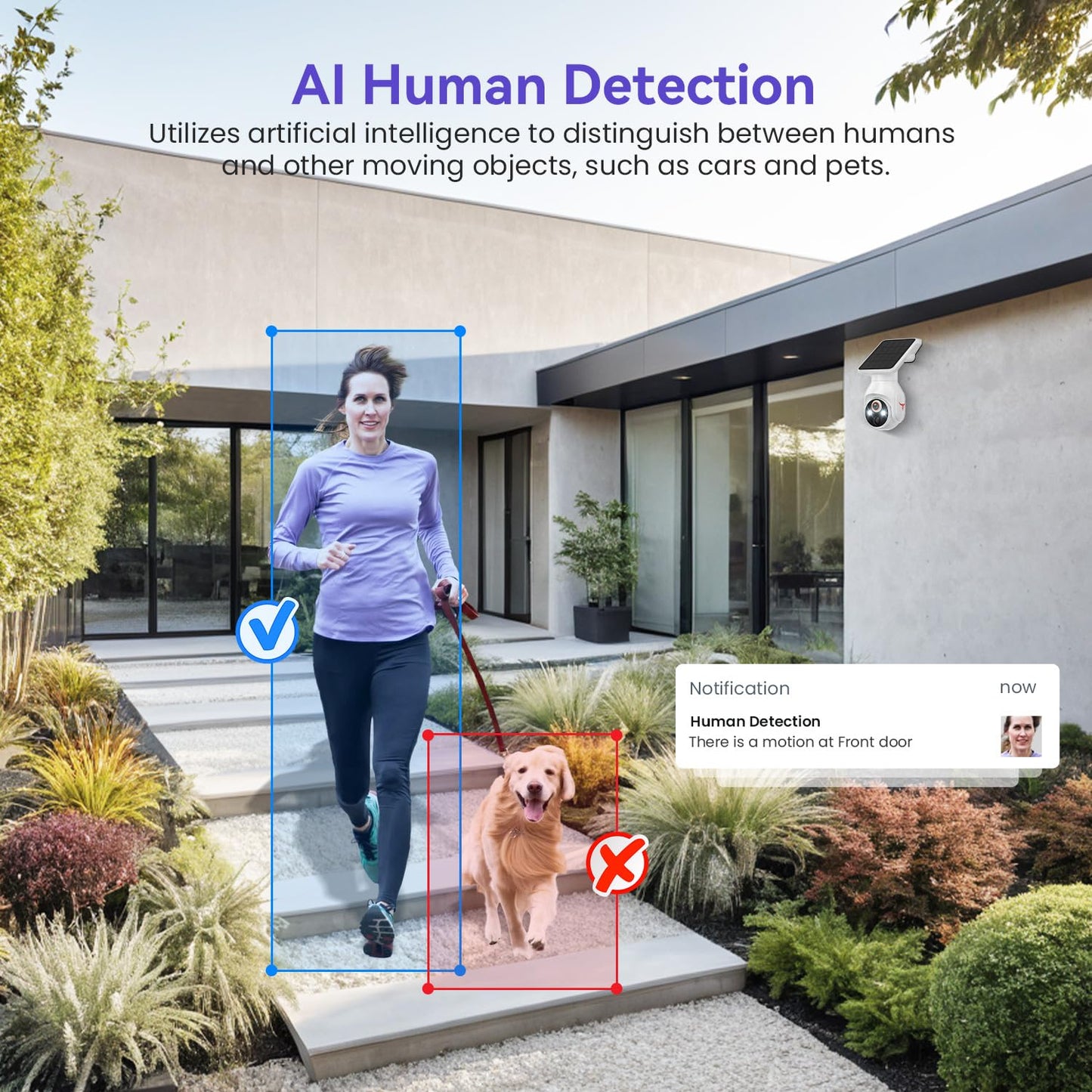 MeshSear 1080P Solar Security Cameras Wireless Outdoor, 360° View Pan/Tilt, Color Night Vision, Easy to Install, Real-Time Alerts, 2-Way Audio, Cloud Storage (Sold Separately), 2.4Ghz Wi-Fi Only