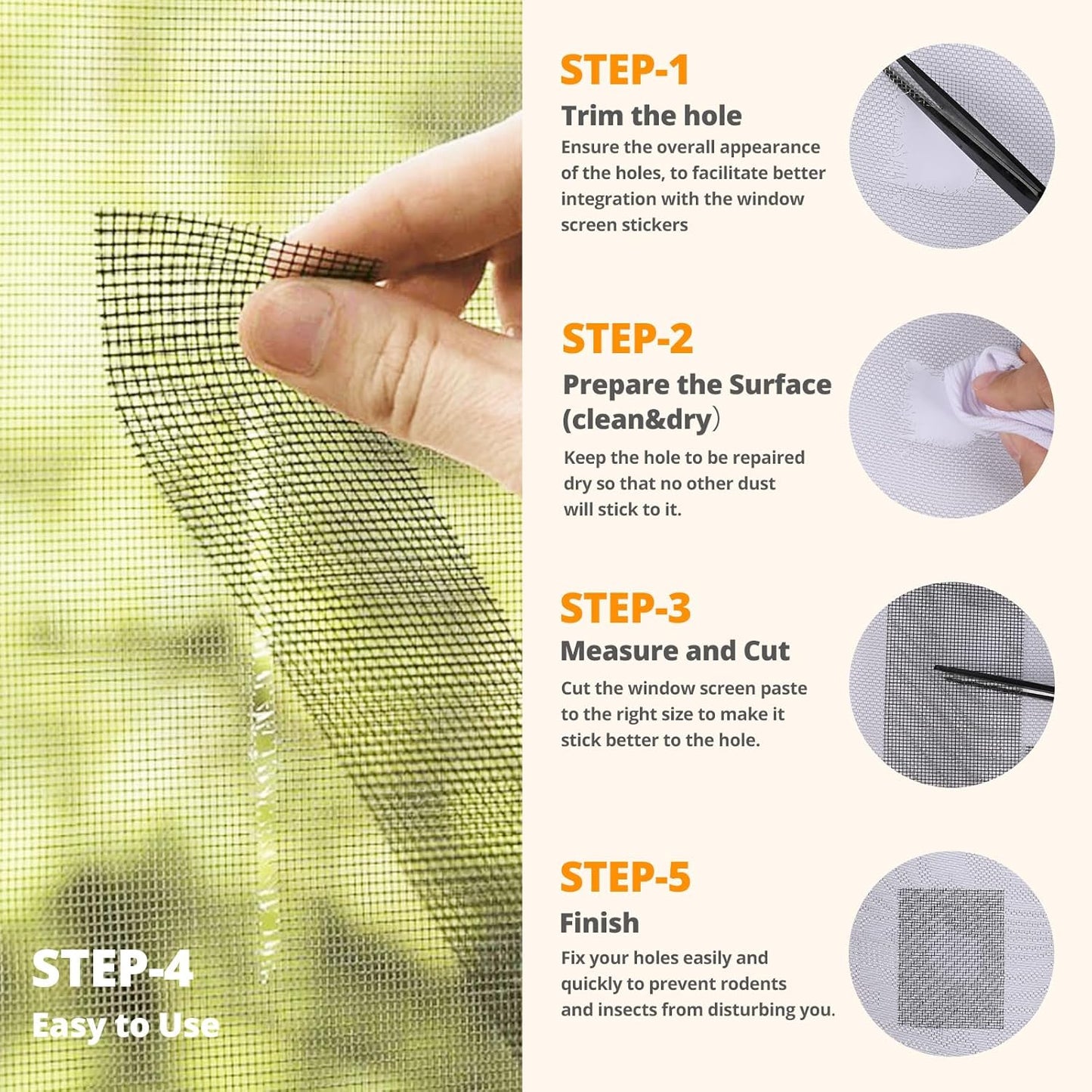 HTVRONT Window Screen Repair Tape - 2 in X 15 FT Window Screen Repair Kit for Screen and Screen Door Tears Holes -Strong Adhesive Fiberglass Covering mesh Screen Patch Repair Kit (Black)