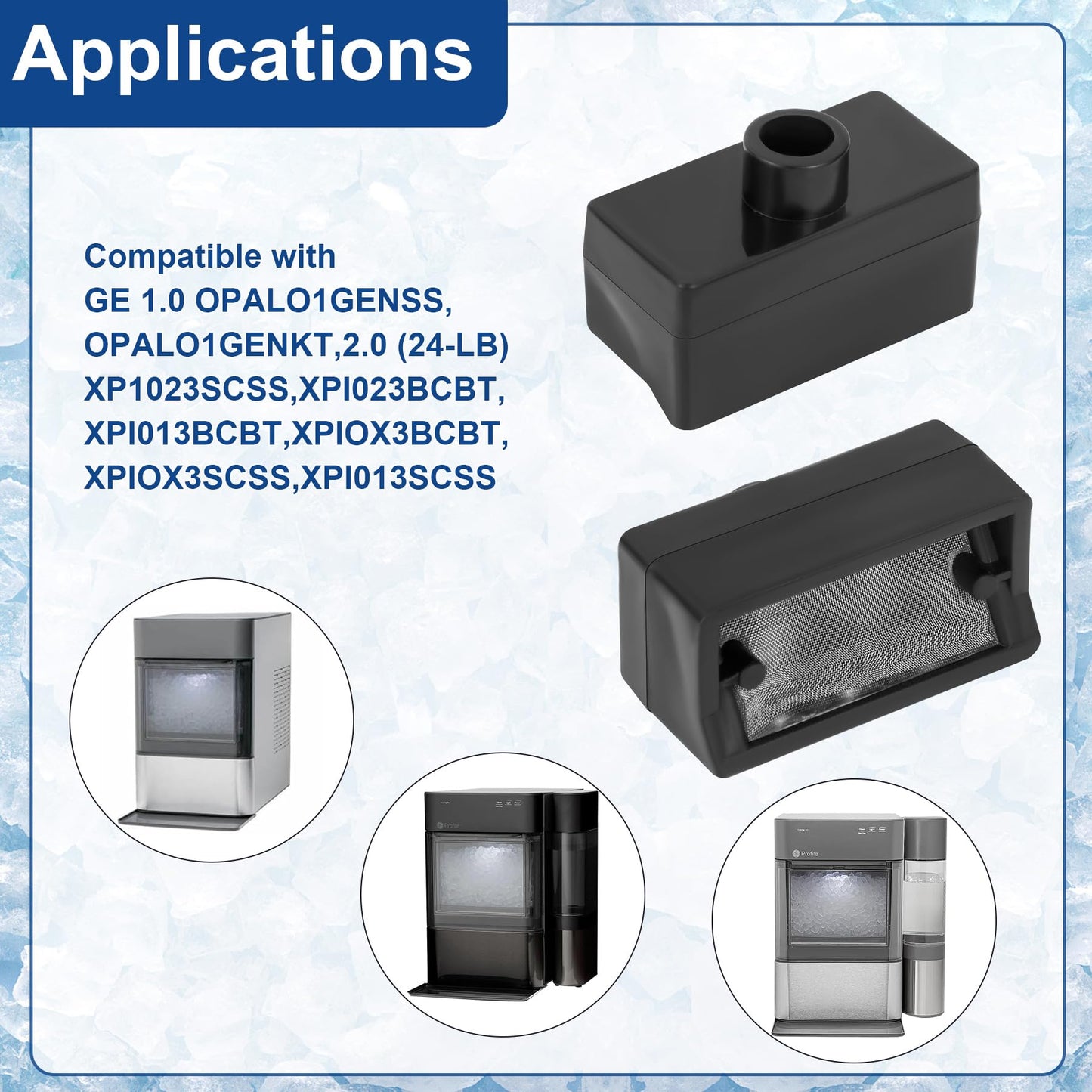 Upgraded Filter Piece Replacement Parts 1PC Fits GE Profile Opal Ice Maker 1.0 and 2.0 OPAL01GENSS,OPAL01GENKT etc