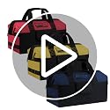 HISEA 16-Inch Waterproof Heavy Duty Tool Bag in Navy, Yellow, Red - Multi-Pocket Organizer