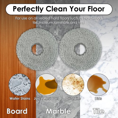 (6 Pack) X50 Ultra Replacement Mop Pads for Dreame X50 Ultra/ X40 Ultra/ X30 Ultra/ L10s Ultra L10s Pro Gen 2 L10s Pro Ultra L10s Plus L40 Ultra Mova P50 Ultra P50 Pro Ultra P10 Pro Ultra Robot Vacuum