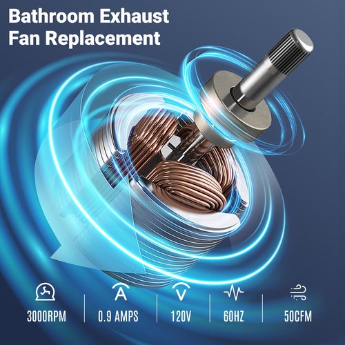 PANDEELS BP27 S97012038 Bathroom Vent Exhaust Fan Motor and Wheel for Broan NuTone 97012038 659 662 663 668 678 688 Fan Motor 120V 3000RPM 60HZ 0.29A