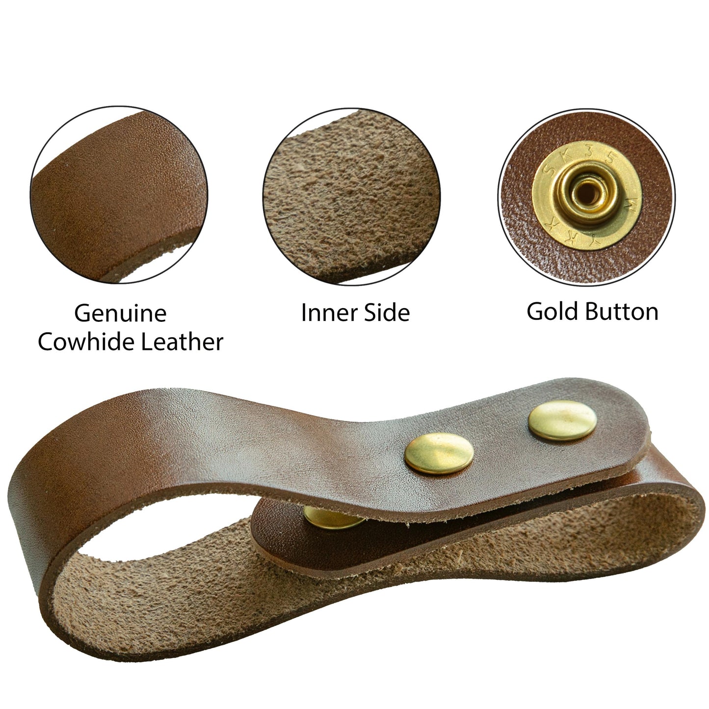 Atoomtuzs Cowhide Leather Whip Holster -Thick Grain Leather Whip Holder Indiana Jones Whip Holder,Brown BullWhip Belt Holster Handmade for Cowboy