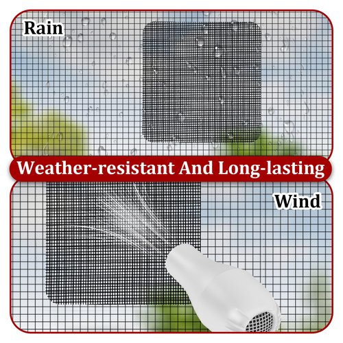 40Pcs Screen Repair Kit Window Screen Repair Patch Strong Adhesive Fiberglass Mesh Pacth Tape for Mesh Door Holes Covering Tears