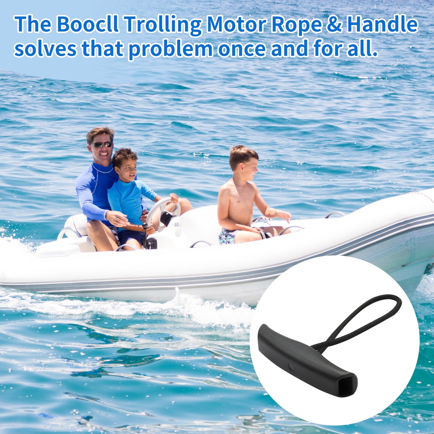 goduog 2Pcs MKA-45 Trolling Motor Rope & Handle, Lift and Release Rope for Maxxum and Edge Bow-Mount Trolling Motors -Compatible with Minn Kota Trolling Motor Parts,Sports & Outdoors