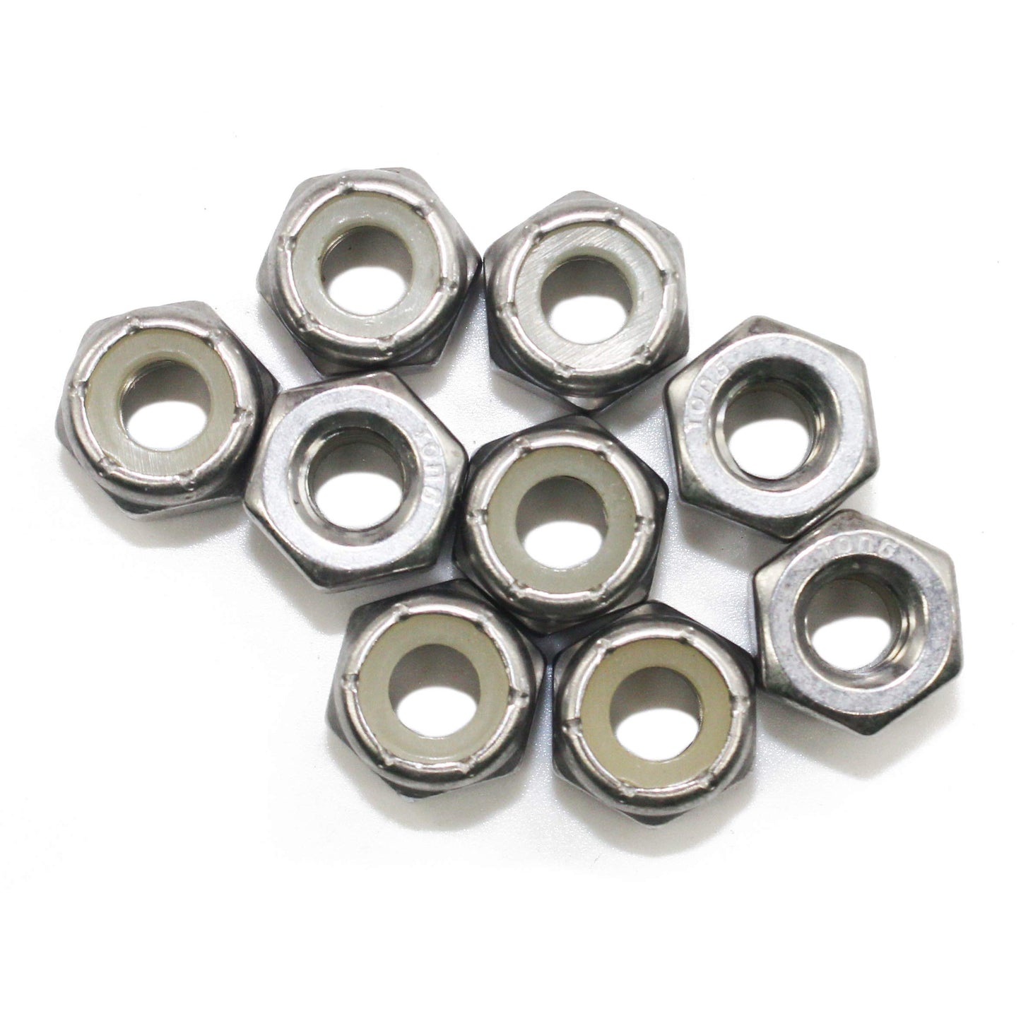 Quantity 50Pcs 1/4-20 Nylon Insert Hex Lock Nuts, 18-8 Stainless Steel /SUS304/, Plain Finish, by Fullerkreg