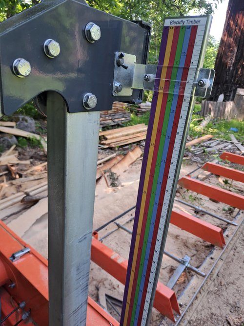Magnetic Sawmill Scale E | 1" 1.5" 2" 3" 3.5" 4" Universal Lumber Guide fits Woodland Mills | Removable Milling Ruler