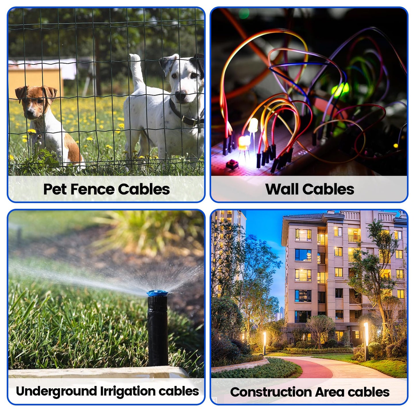 KOLSOL Underground Wire Locator, Cable Tester F02 Pro for Locate Wires, Locate Control Wires Cables Pet Fence Wires, up to 3 Feet Deep 1640 Feet Length, Equiped with Rechargeable 1100mAh Battery