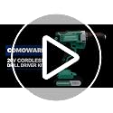 COMOWARE 20V Cordless Drill Set with Bits, Charger, Battery & Green Storage Case