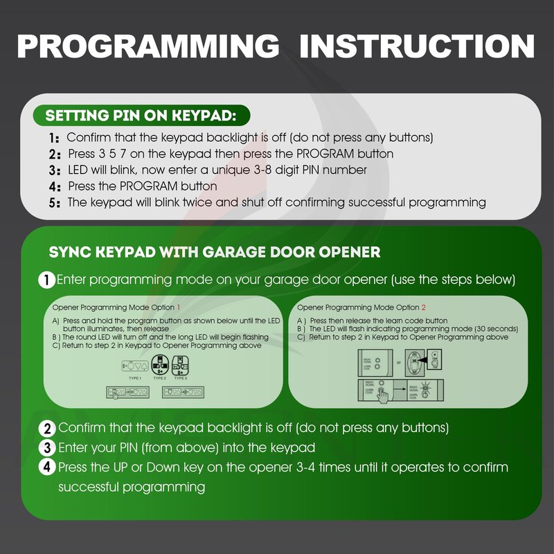 Avisontek GK-R for Genie Garage Door Opener Keypad Replacement FCC Certified 3-Year Warranty
