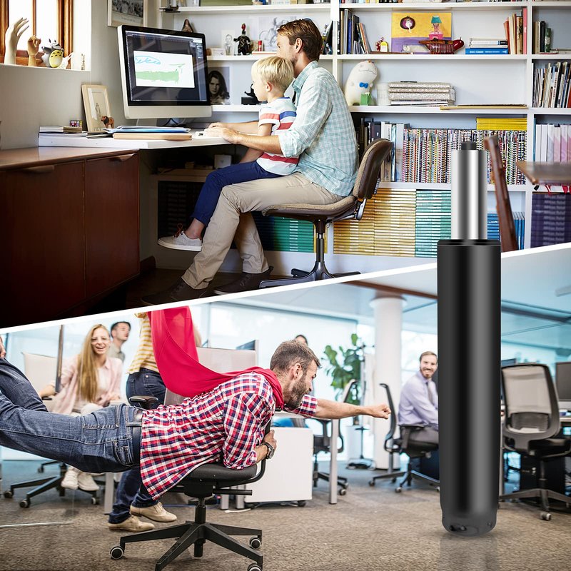 Omyoffice 5.5 inch Office Chair Gas Lift Cylinder-Office Chair Replacement Parts,Universal Size Fits Most Chairs,Heavy Duty Gas Lift Hydraulic/Pneumatic Piston(Black)
