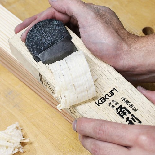 KAKURI Japanese Block Plane for Woodworking 42mm, Aogami Blue Steel No.2 Blade, Professional Hand Planer Tool, Made in JAPAN