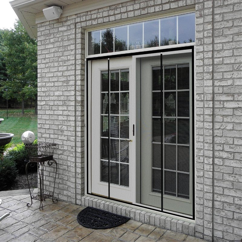 CHIYUNS Double Door Mesh Screen Magnetic Closure Heavy Duty for Sliding Door 72" x 80" Extra Long Magnet Bug Screens for French Doors, Self Closing Fiberglass Mosquito Net for Doorway, Keep Bugs Out