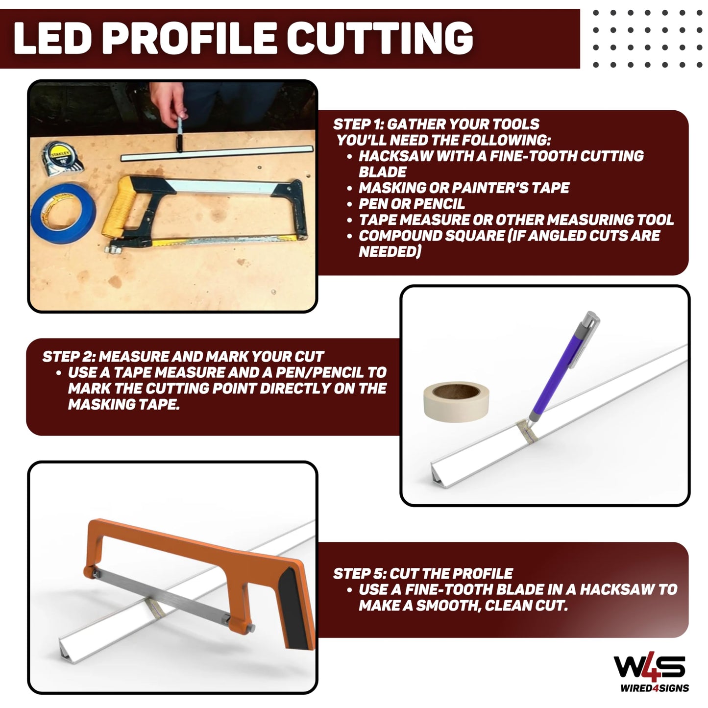 Wired4Signs USA UniTile12 Tile Edge LED Strip Light Channel 180 Degree Aluminum Profile for Recessed Accent Lighting Heat Sink Design for Flat Tiled Surfaces Showers Kitchens Bathrooms (1828mm (72"))