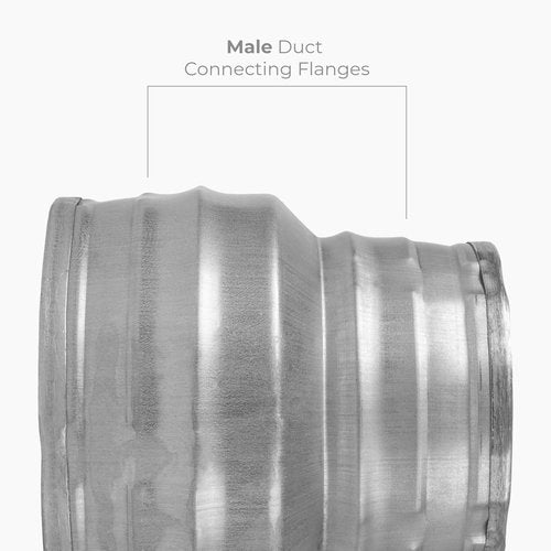 4" to 3" Inch Round Duct Reducer - Male Fit - Galvanized Steel Pipe Increaser - Coupling for Round Duct Ventilation Systems - Heating & Cooling, HVAC