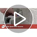 Danco Chrome Tub Spout with Front Pull-Up Diverter - Metal Bathroom Fitting