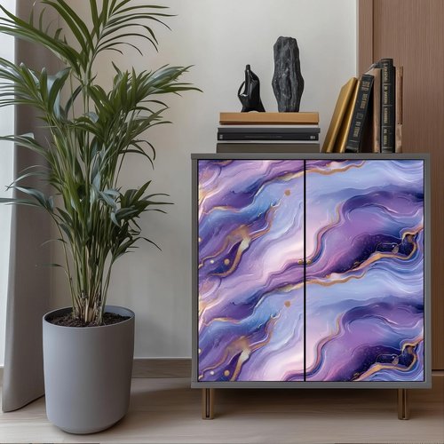 HOMETITUTE Gold Purple Marble Wallpaper Modern Art Marble Contact Paper Vinyl Self-Adhesive Removable Counter Peel and Stick Wall Paper for Wall Countertop Cabinets Furniture Home Decor 15.7"x39.4"