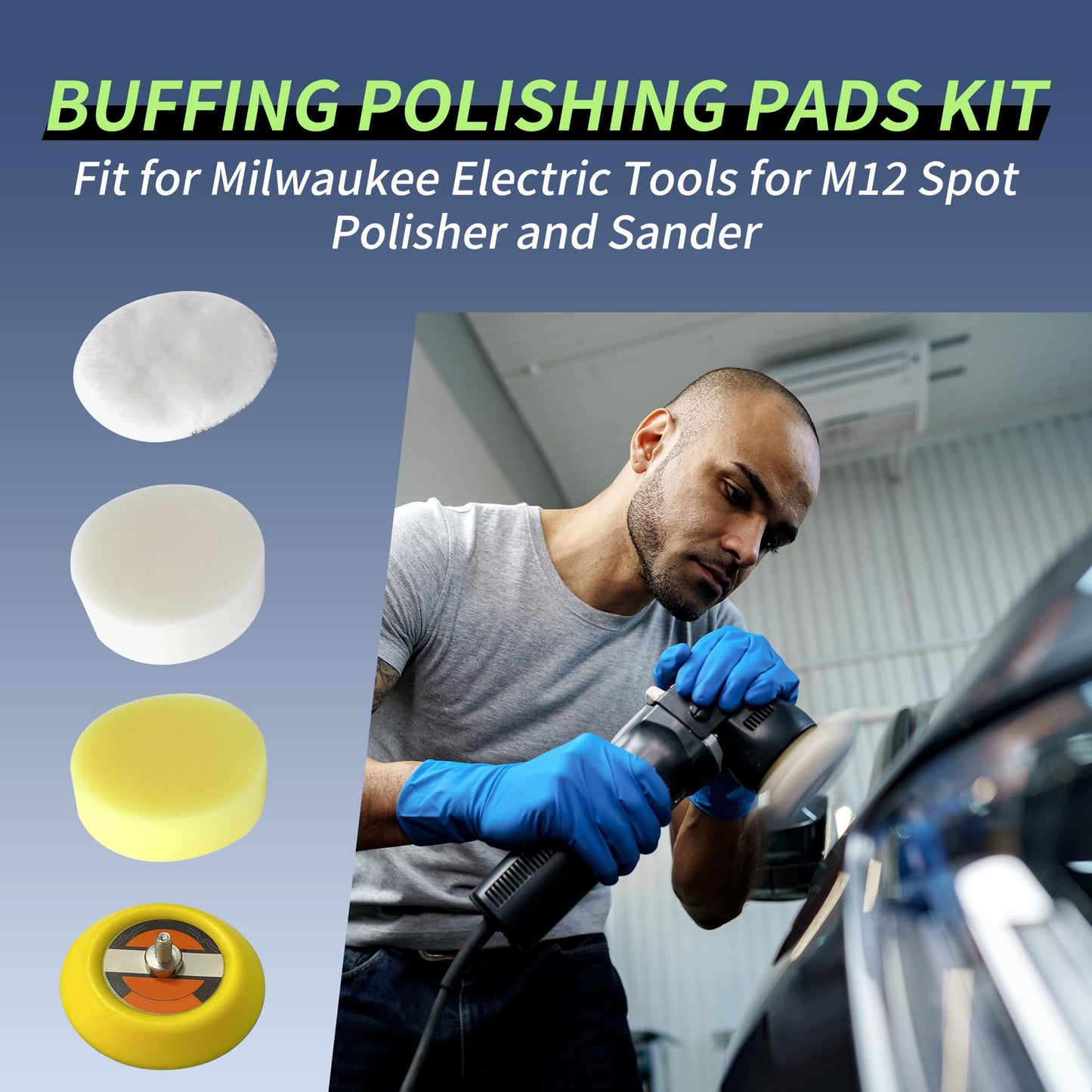 Sander Accessory Kit Replacement for Milwaukee Electric Tools 49-36-2438 M12 Spot Polisher (Not Included Polisher)