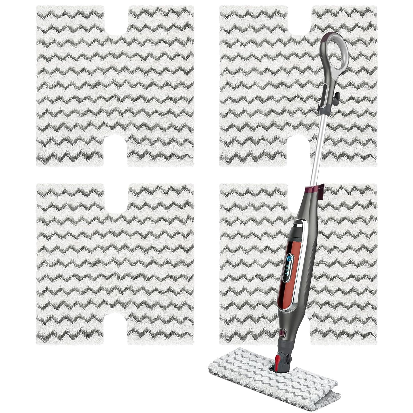 4 Pack Steam Mop Pads Replacement for Shark Lift-Away Pro & Shark Genius Mop System Pocket Mop S3973 S3973D S3973WM S5001 S5002Q S5003A S5004 S5004W S6001W S6001WM S6002 S6002C S6003D S6003W