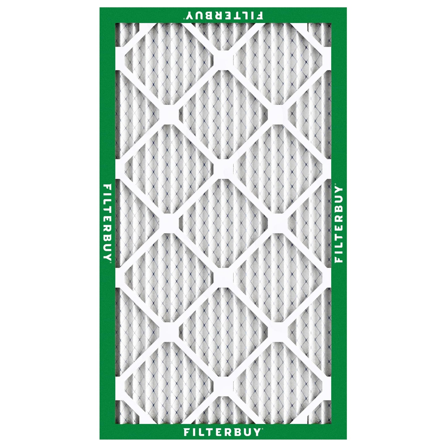 Filterbuy 16x25x1 Air Filter MERV 8 Essential Dust & Allergy Defense (12-Pack), Electrostatic Pleated HVAC AC Furnace Filters Replacement, Made in USA (Actual Size: 15.50 x 24.50 x 0.75)