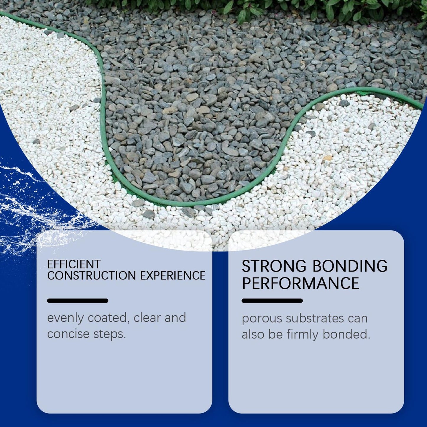 Rock Glue for Pea Gravel - Mulch Glue for Rocks | Sealer Adhesive Stabilizer Waterproof Fast Drying Spray 120ml for Outdoor Yard Playground Patio Backyard