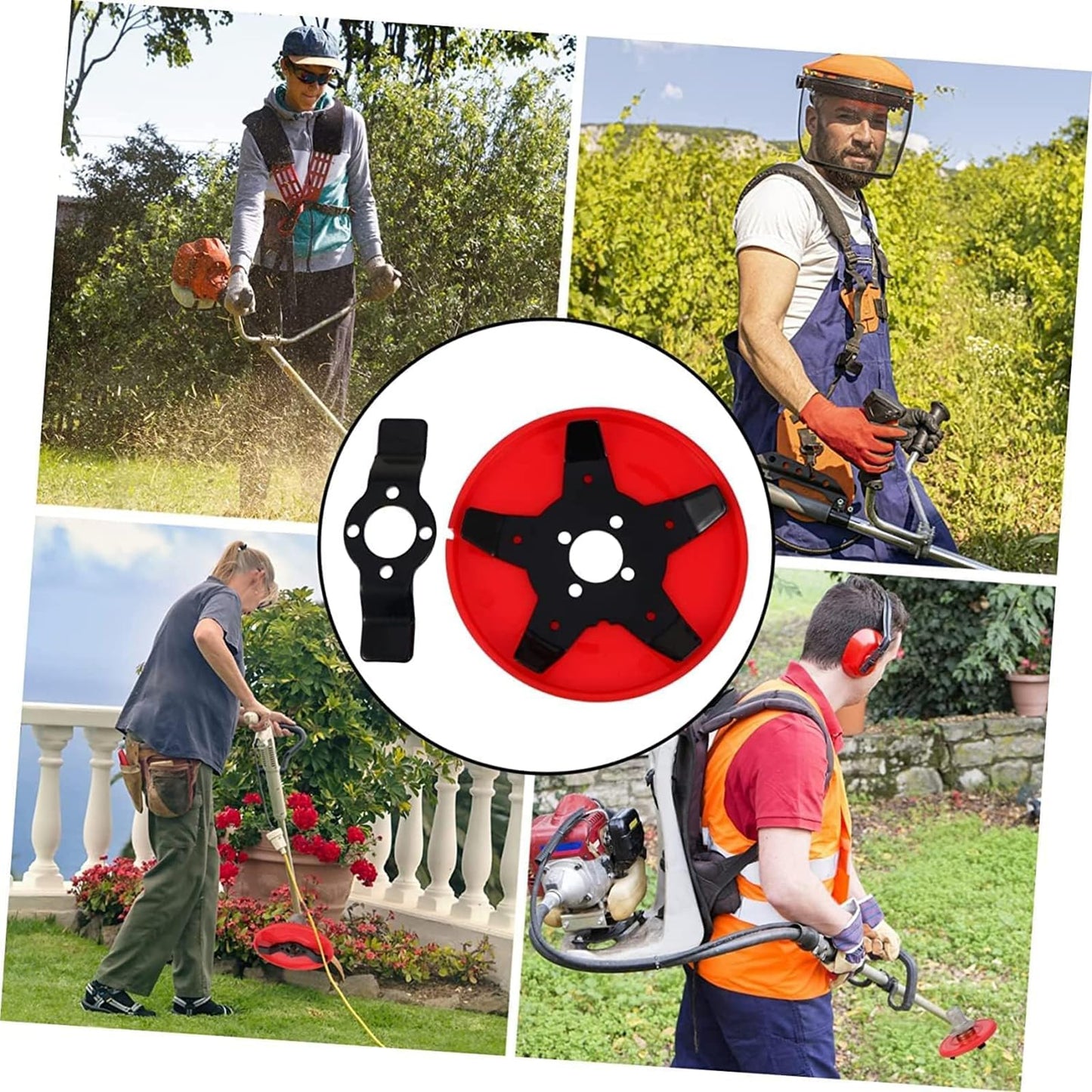 2025 New Weeding Plate, 6”Weeding Disc, Universal Star Blade Cutter Head for Trimmer, Heavy-Duty Manganese Steel Weeder Plate, with One Blade Replacement Heads (6 in, 1, Replacement Heads*1)