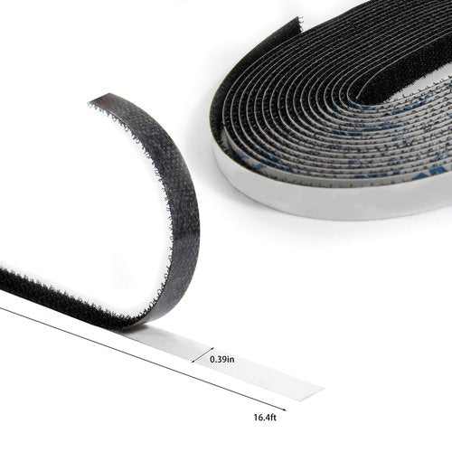 Flyzzz DIY Self-Adhesive Window Screen Netting Mesh Curtain, 100X150cm (Approach 39.37x59.05 Inches), with Hook and Sticky Tape, Fitted to Multiple Windows (1 Pack, Black)