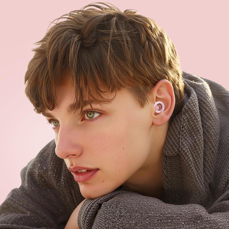 LOETRUY Ear Plugs for Sleeping Noise Cancelling - Reusable Silicone Earplugs for Concert, Motorcycle, Sports and Festivals, 30dB Noise Reduction, Washable Hearing Protection - Pink
