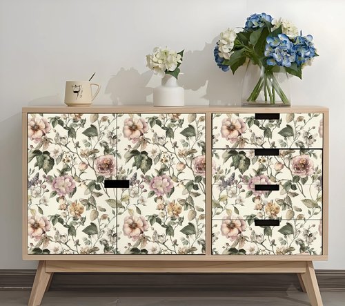 Toduso Peel and Stick Wallpaper Vintage Floral Contact Paper Removable Wall Paper Self Adhesive Wallpaper for Bedroom Bathroom Kitchen Vinly Rolls 17.3"x78.7"