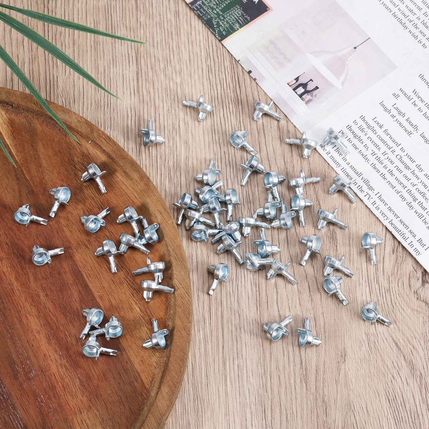 50pcs Shelf Support Pegs, Zinc Alloy Cabinet Shelf Pegs Bookshelf Support Holders Pin Bookshelf Pins for IKEA Part 131372 Billy Bookcase