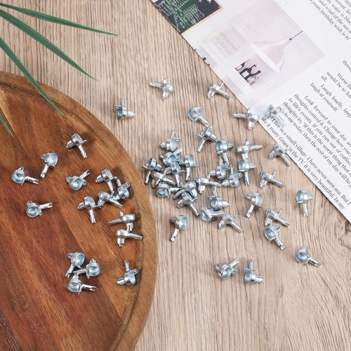 50pcs Shelf Support Pegs, Zinc Alloy Cabinet Shelf Pegs Bookshelf Support Holders Pin Bookshelf Pins for IKEA Part 131372 Billy Bookcase