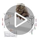 Daxiang Portable Adjustable Steel Scaffold Platform 600 lbs Load Capacity Work Step Ladder