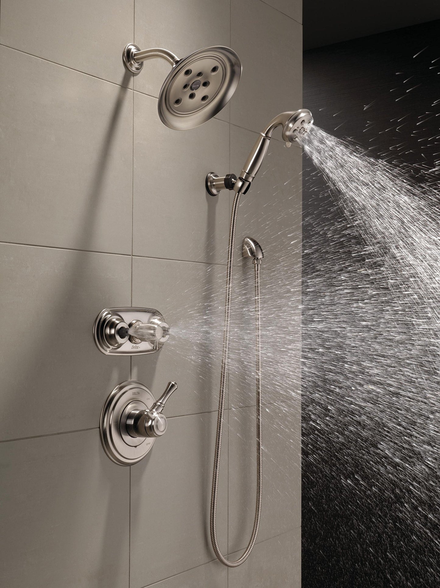 Delta Faucet Cassidy 17 Series Dual-Function Shower Handle Valve Trim Kit, Chrome T17097 (Valve Not Included)