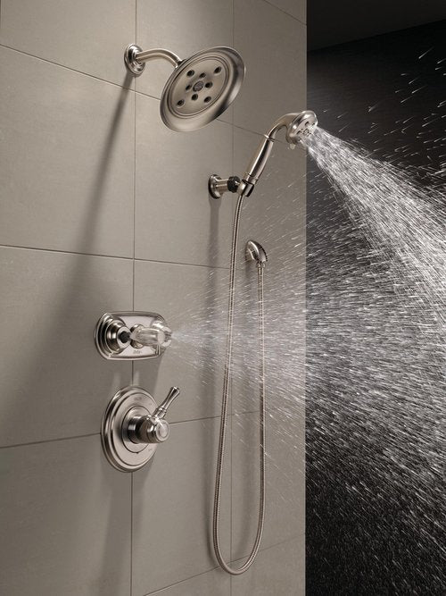 Delta Faucet Cassidy 17 Series Dual-Function Shower Handle Valve Trim Kit, Chrome T17097 (Valve Not Included)
