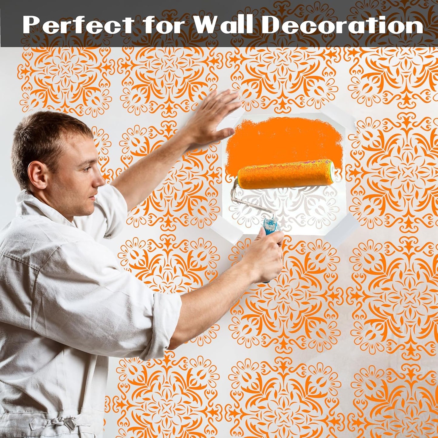 Mandala Stencils for Painting on Wood Wall Floor Furniture Tile Fabric, Small Rangoli Stencils Rock Painting Stencils for Home Decor (4 inch)