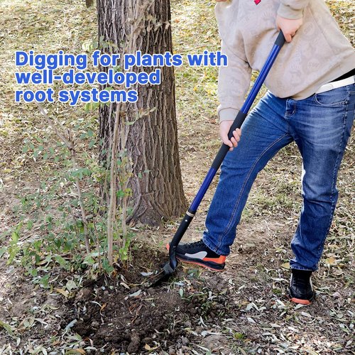 KOLEIYA Shovel,Shovels for Digging Heavy Duty with Fiberglass Handle,Spade Shovel for Gardening Trenching Planting Transferring,57 inches,Blue