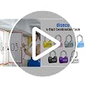 Turquoise Disecu Waterproof 4-Digit Combination Lock, Keyless Outdoor Padlock for Gym, School, Fence, Shed & Storage