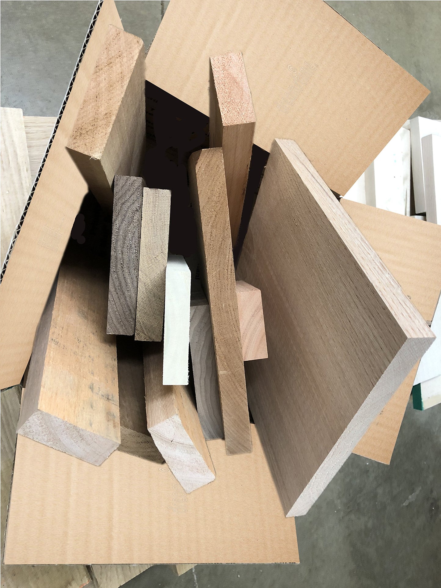 Hardwood Lumber Assortment - Mixed Species - Large Box of Hobby Wood - Perfect Boards - Clear Lumber. NO Scrap, Defects, Knots, and/or End Checks. Lumber Perfect for Odds and Ends.