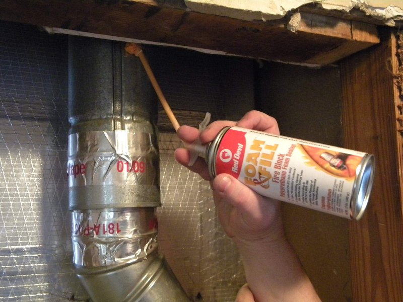 Red Devil 0915 Spray Foam & Fill Fire Block Expanding Insulation Polyurethane Foam Sealant, 12 oz, Orange, Pack of 1
