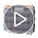 Mayouko 34-Compartment Double-Side Tool Organizer with Removable Dividers – Black/Orange, 12.6" L x 10.6" W x 3.2" H