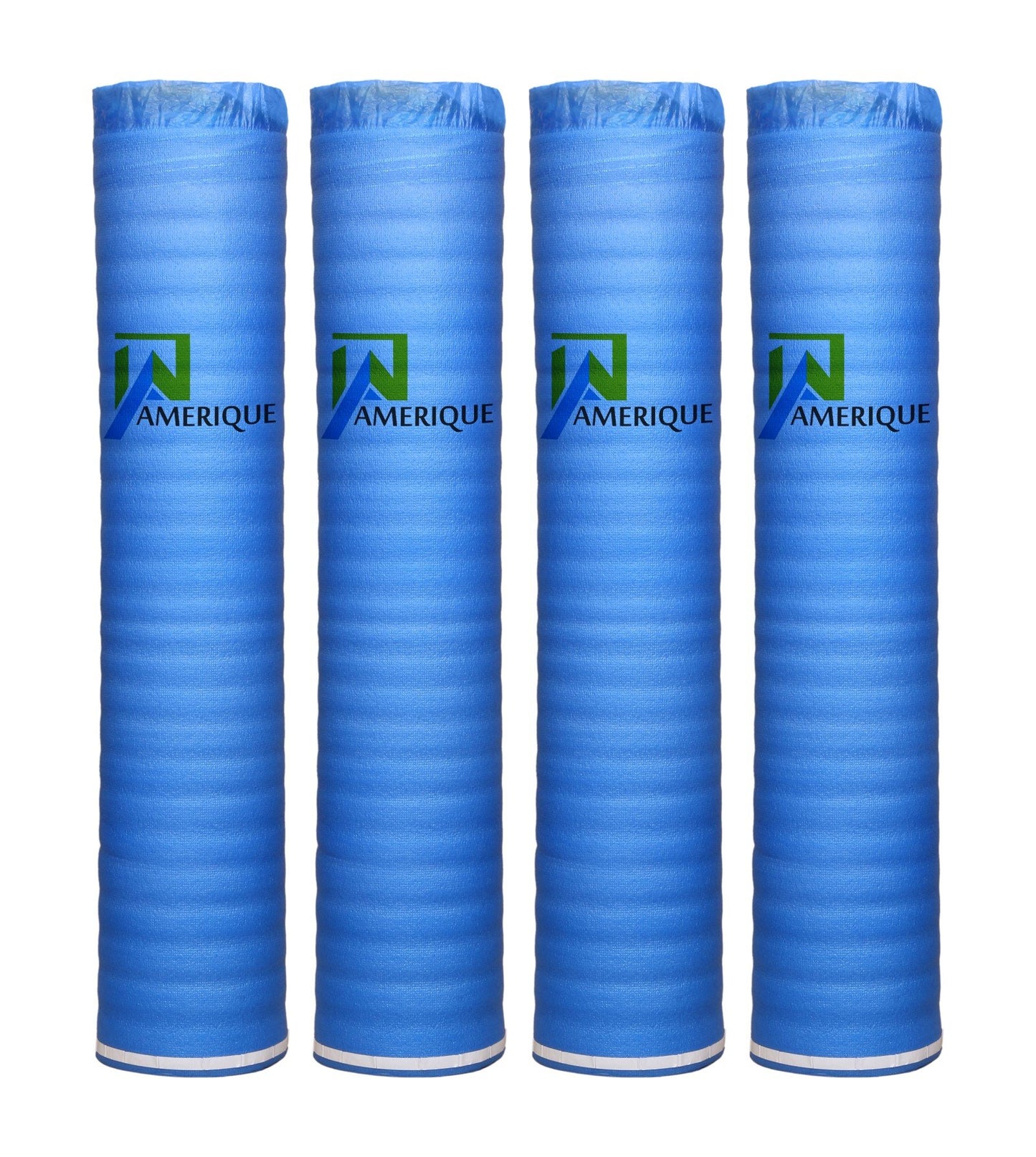 AMERIQUE 800SQFT 4TH Generation Blue 2MM Thick Flooring Underlayment Padding 3-in-1 Heavy Duty Foam with Tape & Vapor Barrier